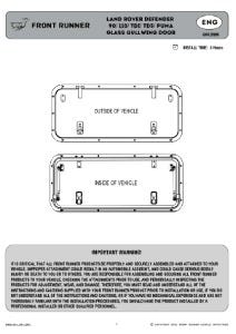 Installation instructions for GWLD006